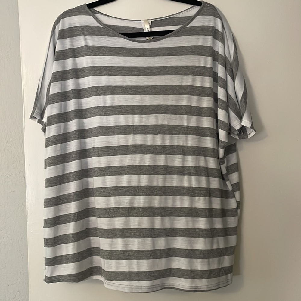Light Grey striped Tee